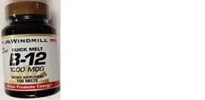 Windmill vitamina b-12 sublingual 1000 mcg 100 tabletas paquete 6