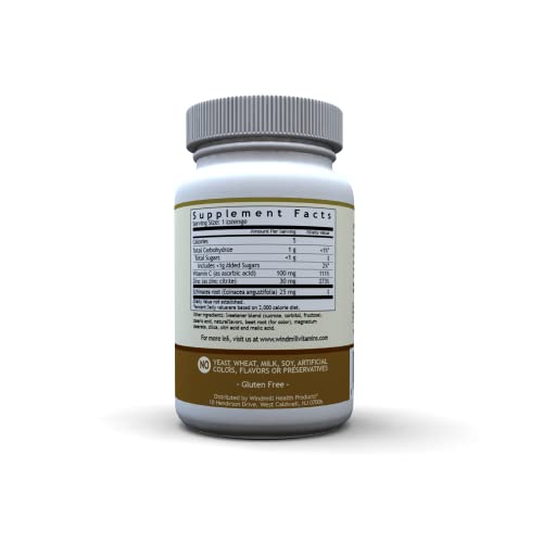 Etiqueta lateral Windmill zinc lozenges