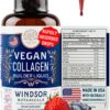 Windsor Botanicals suplemento líquido vegano colágeno y vitamina C 60ml