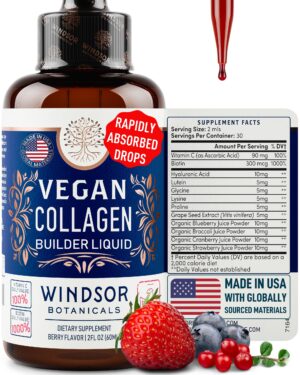 Version 1.0.0 Windsor Botanicals suplemento líquido vegano colágeno y vitamina C 60ml