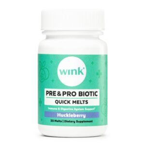 Wink Well botella prebióticos y probióticos sabor arándano