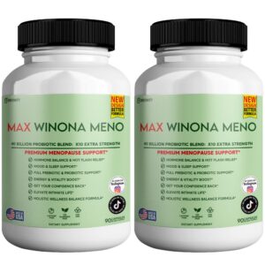 Winona Max soporte menopausia 40 billones CFU probiótico.