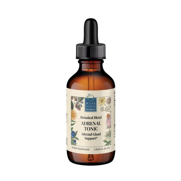 Version 1.0.0 Wise Woman Adrenal Tonic botella y etiqueta