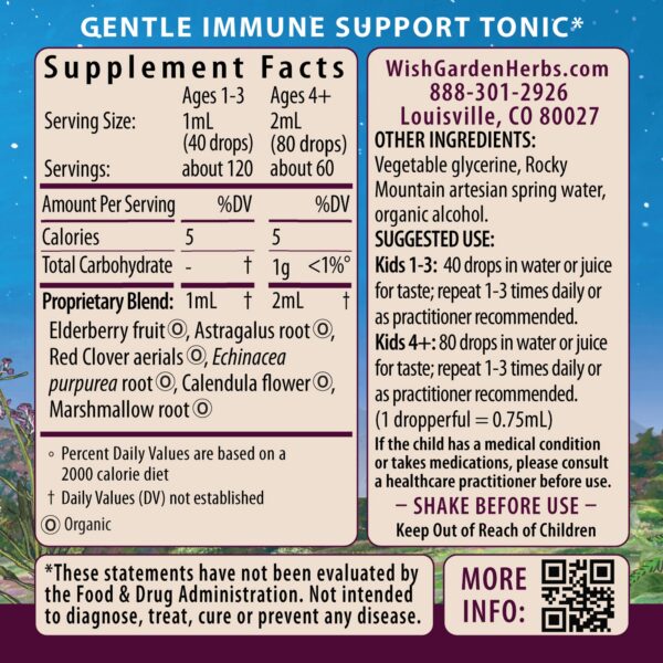 WishGarden suplemento infantil apoyo inmunológico extracto líquido