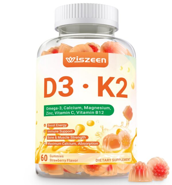 Version 1.0.0 Gomitas Wiszeen D3 K2 frente etiqueta