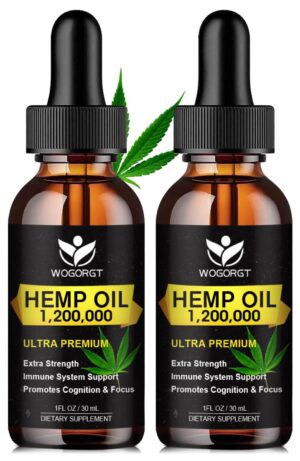 WOGORGT aceite de cáñamo orgánico etiqueta frontal