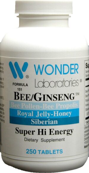 Frasco Wonder Bee/Ginseng 250 Tabletas