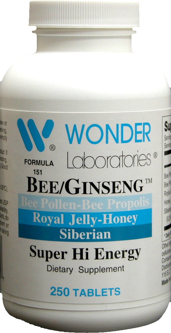 Frasco Wonder Bee/Ginseng 250 Tabletas
