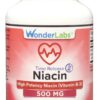 Wonder Labs niacina 500 mg liberación prolongada, 100 tabletas