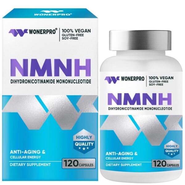 Version 1.0.0 Frasco de WONERPRO NMNH con etiqueta frontal