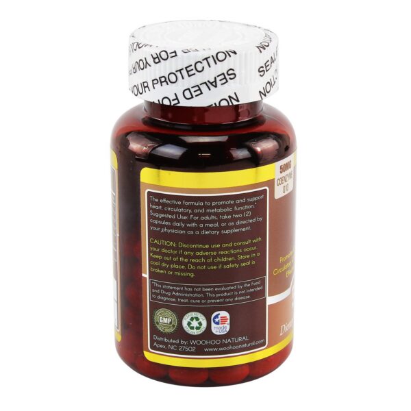 Etiqueta de Woohoo Natural Hyper DHA/EPA CoQ10-120 cápsulas blandas