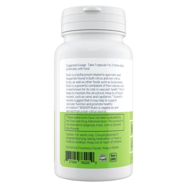 Cápsulas vegetales de rutin en envase