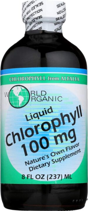 Version 1.0.0 World Organics clorofila líquida 100 mg frasco 8 fl oz