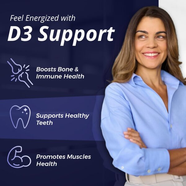 Cápsulas D3 5000 UI con aceite de oliva