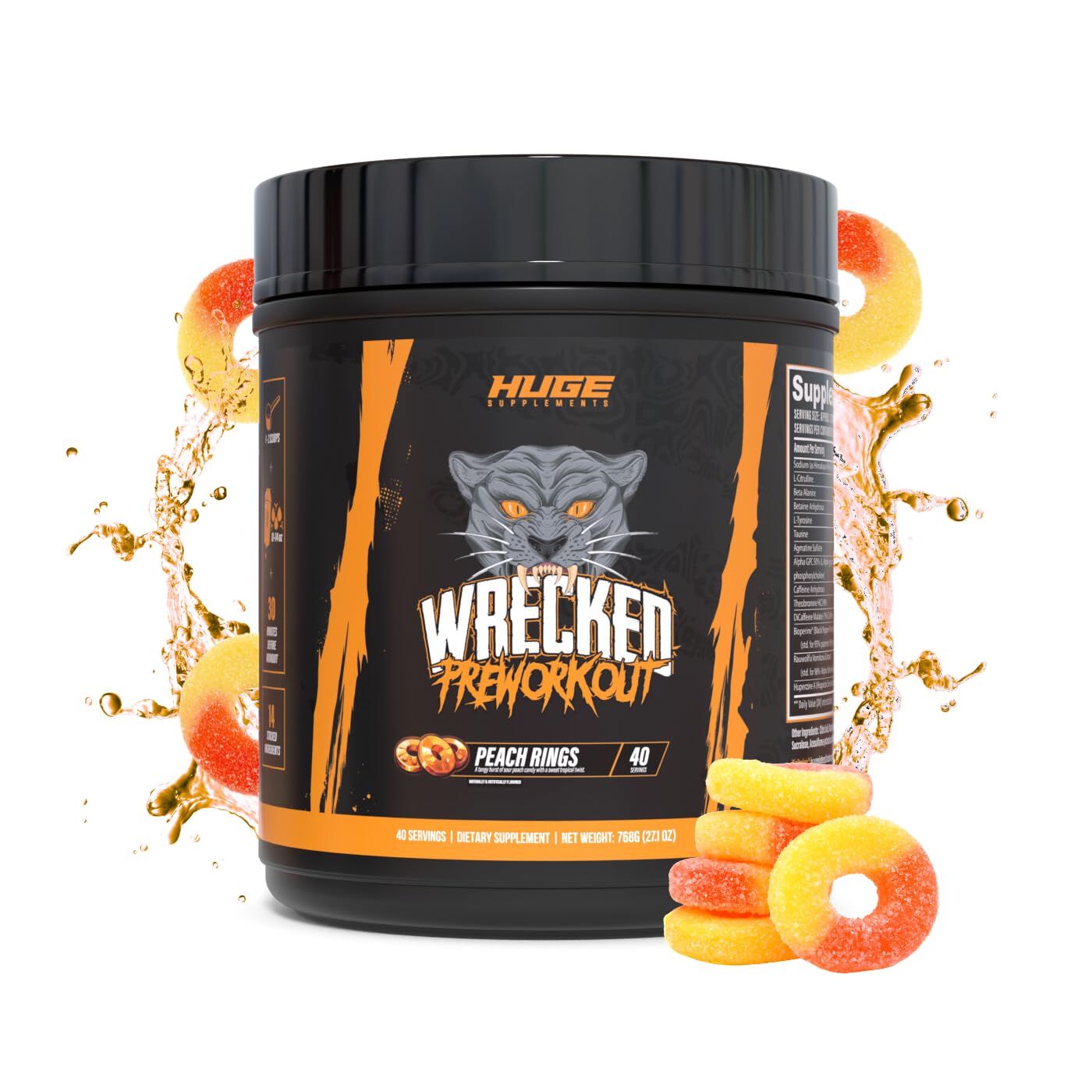 Huge Supplements Wrecked Advanced Formula Pre-Workout Powder