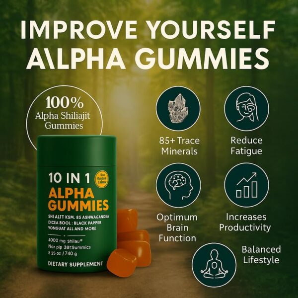 Gomitas Shilajit 10 en 1 tarro