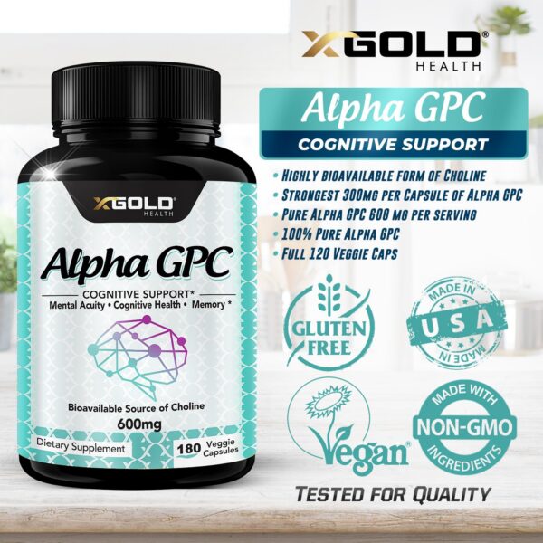 Envase Alpha GPC 600 mg X Gold Health