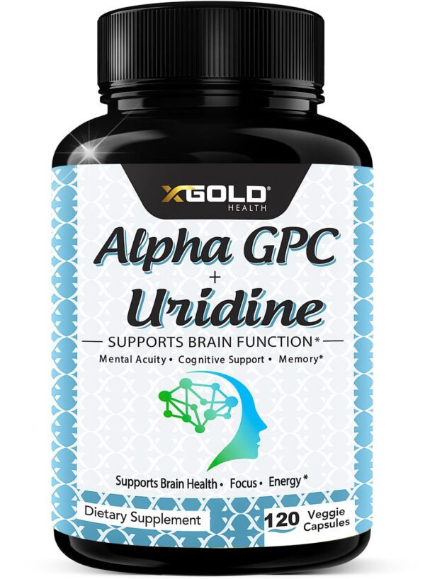 Frente de Alpha GPC 600 mg y Uridina 300 mg