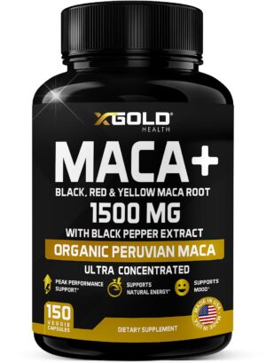 Version 1.0.0 X Gold Health cápsulas maca orgánica 1500 mg 150 unidades