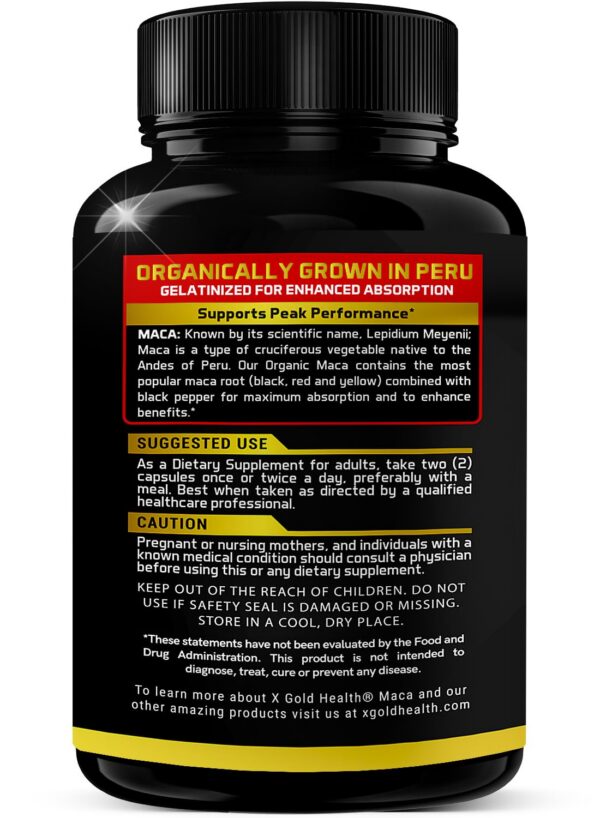 X Gold Health maca peruviana mezcla negra roja amarilla