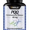 Version 1.0.0 Suplemento X Gold Health PQQ caja frontal y botellas