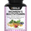 Etiqueta frontal del multivitamínico vegano para mujeres 50+