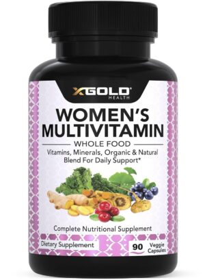 Version 1.0.0 Etiqueta frontal del multivitamínico vegano para mujeres 50+