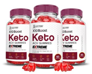 X10 Boost Keto ACV Gummies paquete 3 gominolas saludables