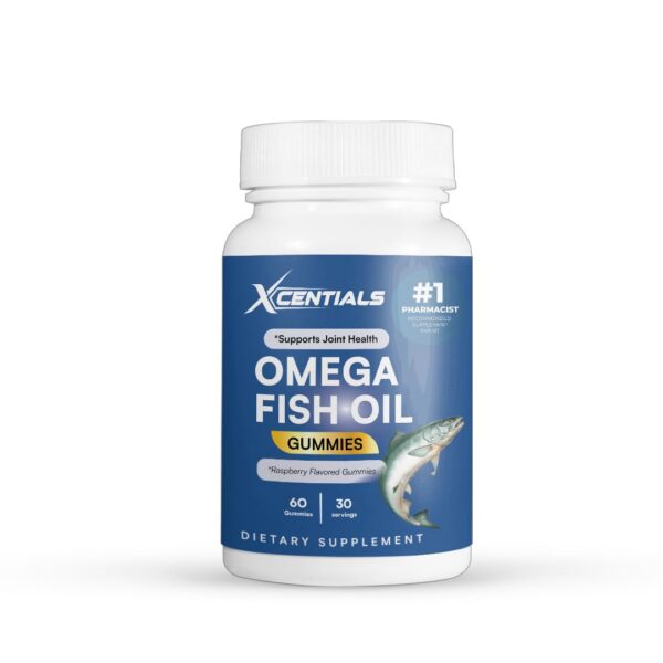 Gomitas Omega-3 de pescado con sabor frambuesa detalle