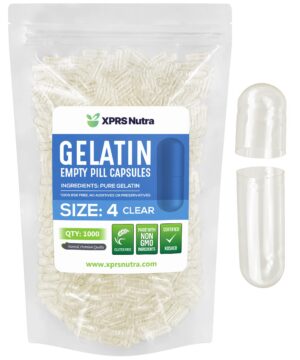 Cápsulas vacías gelatina tamaño 4 transparentes frontal