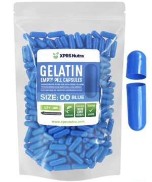 Version 1.0.0 Cápsulas vacías azul tamaño 00 para suplementos DIY