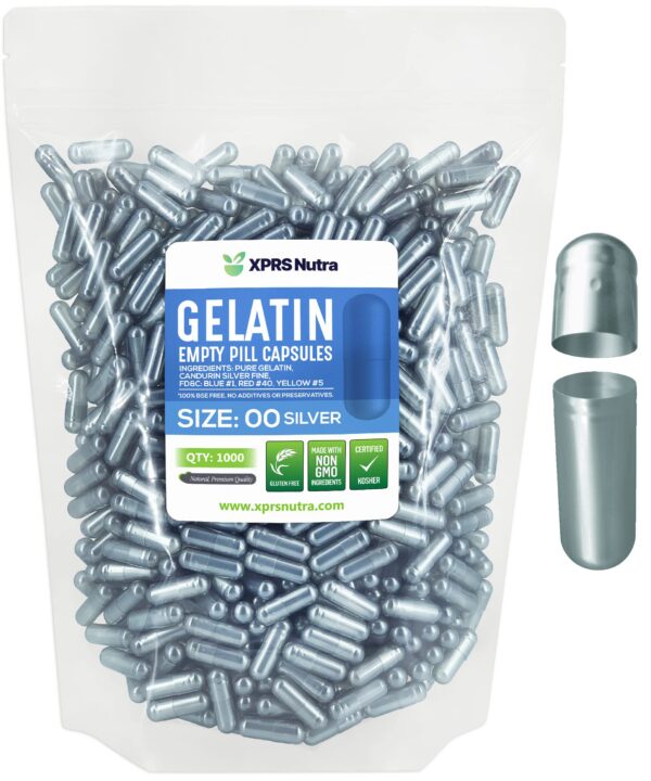 Frasco de cápsulas vacías tamaño 00