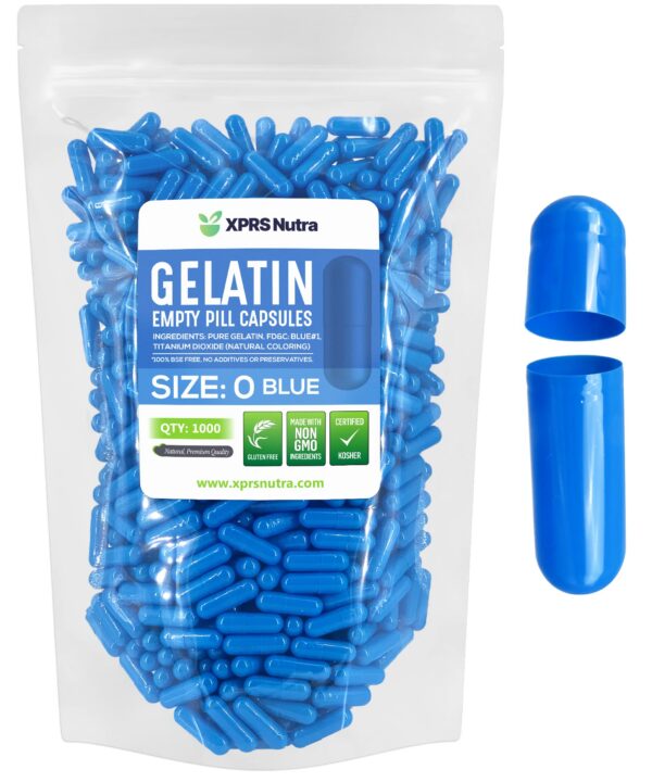 Frente de cápsulas vacías tamaño 0