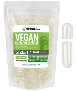 Cápsulas vacías transparentes tamaño 1 frente