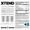 Etiqueta lateral del envase Xtend bcaa