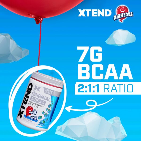 Etiqueta de Xtend BCAA Powder con información nutricional