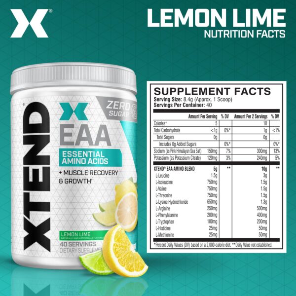 Etiqueta de ingredientes Xtend EAA+BCaa