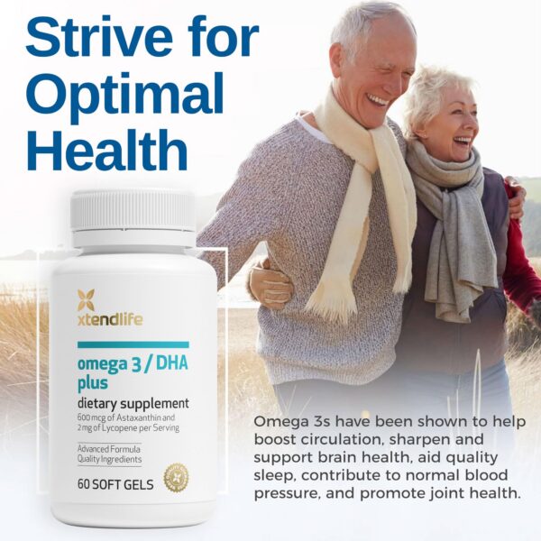 Detalle de etiqueta con licopeno y astaxantina