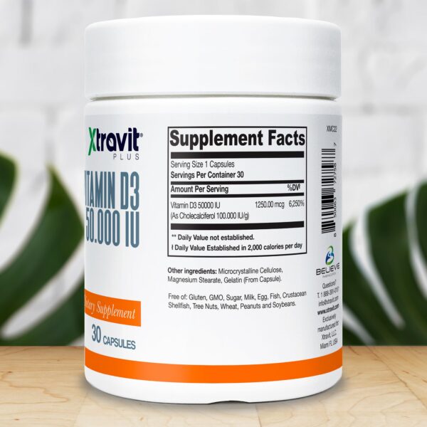 Version 1.0.0 Etiqueta frontal de Xtravit Vitamin D Supplement