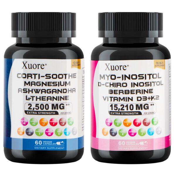 Frontal del empaque Xuore cortisol y mio-inositol