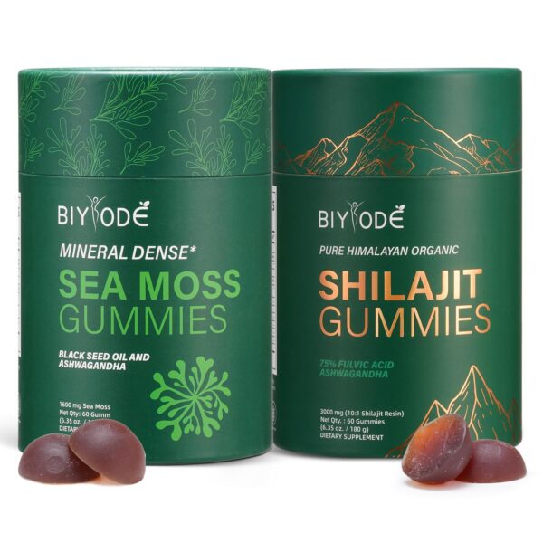 Xuore Himalayan Shilajit Sea Moss Gummies envase frontal