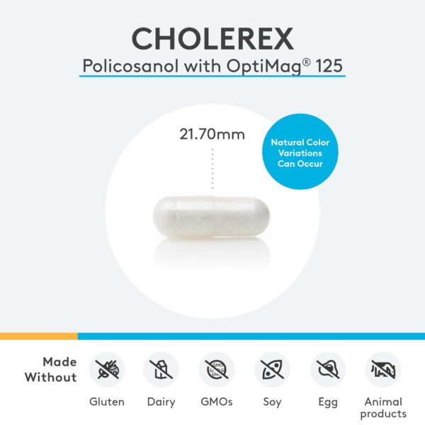 Frasco XYMOGEN CholeRex Policosanol 10 mg