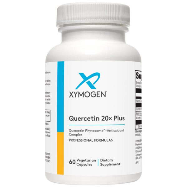 Frente del frasco XYMOGEN Quercetin 20x Plus