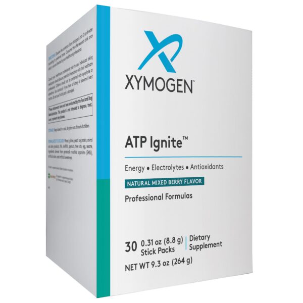 XYMOGEN ATP Ignite etiqueta frontal de producto