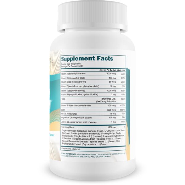 Frasco lateral de Yellow Vitamin para nervios