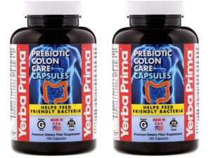 Paquete Yerba Prima prebiótico cuidado colon 180 cápsulas x2