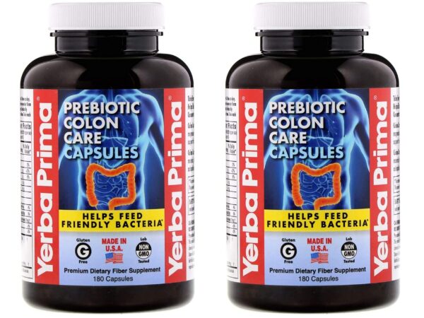 Version 1.0.0 Paquete Yerba Prima prebiótico cuidado colon 180 cápsulas x2
