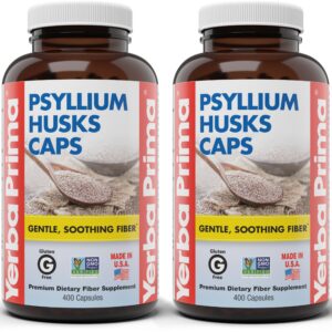 Version 1.0.0 Paquete 2 Yerba Prima cápsulas psyllium 625mg fibra natural