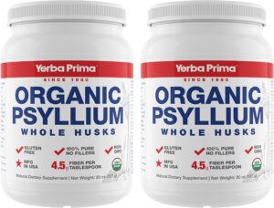 Version 1.0.0 Yerba Prima psyllium cáscaras orgánico fibra 20oz 2 pack