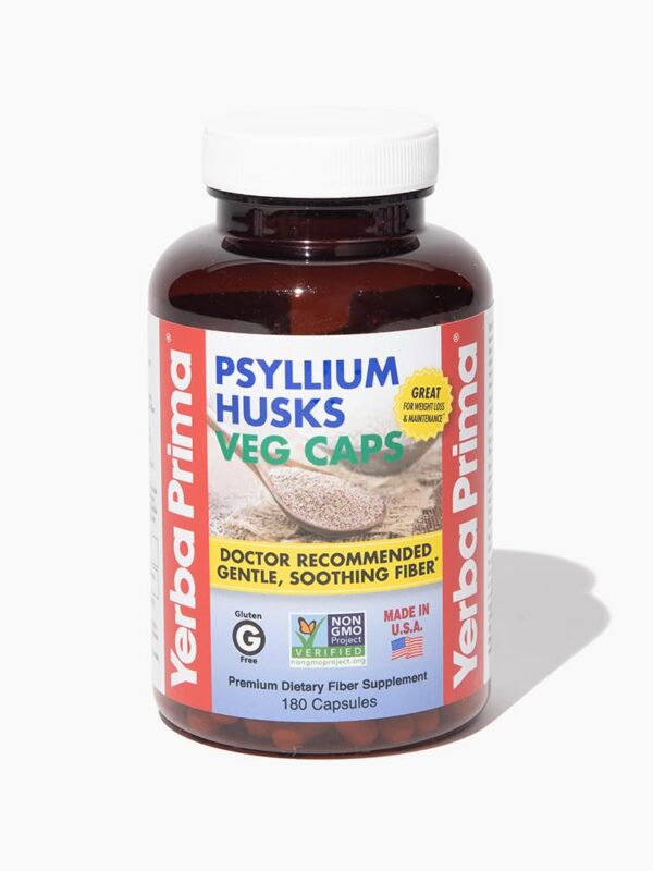 Cápsulas vegetales Psyllium Husk Yerba Prima